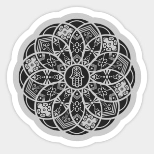 Ornamental Hamsa Mandala Grunge Sticker